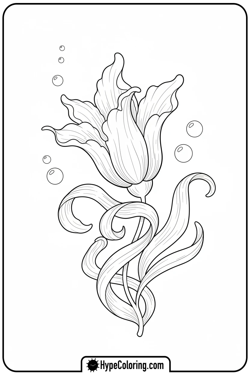 underwater-sea-flower - flower coloring sheets