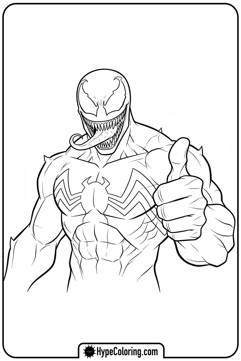 venom-giving-thumbs-up - venom coloring pages​