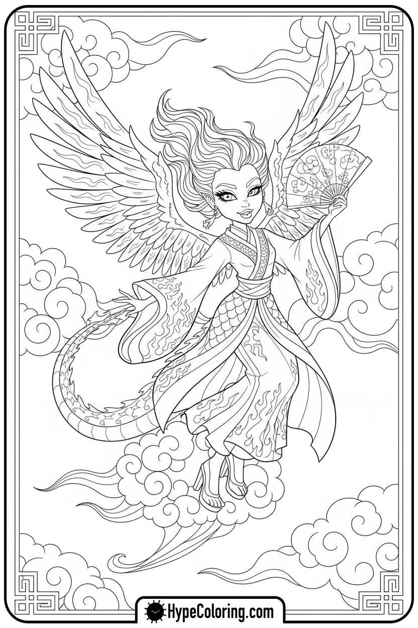 Click to download PDF jinafire-long-flying - monster high coloring pages