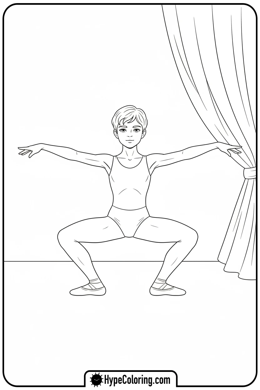 boy-ballerina-doing-pli - ballet coloring pages