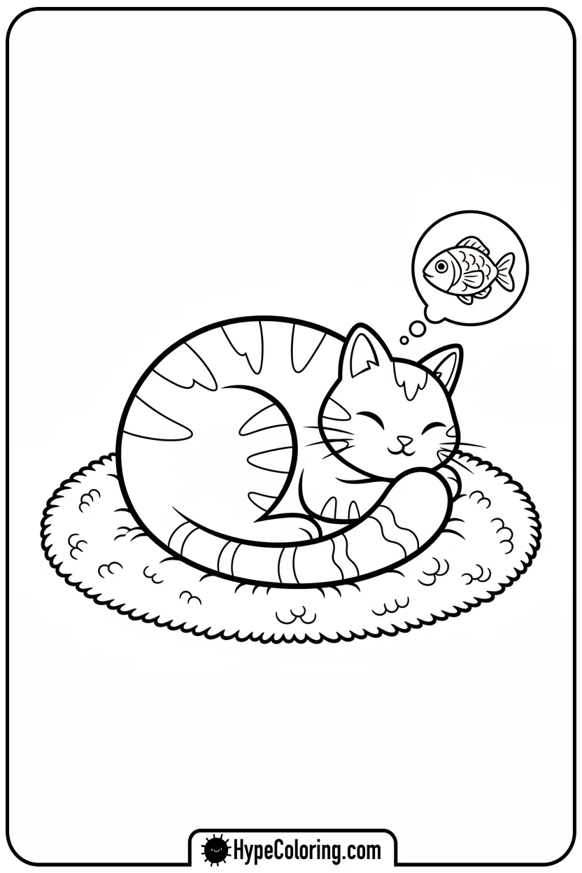 catnap-curled-up-on-rug - catnap coloring page