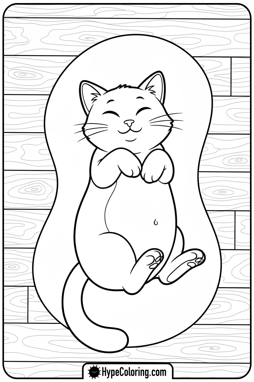 catnap-napping-in-sunbeam - catnap coloring page
