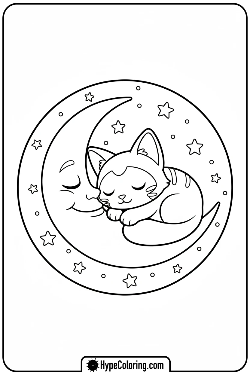 catnap-sleeping-on-crescent-moon - catnap coloring page