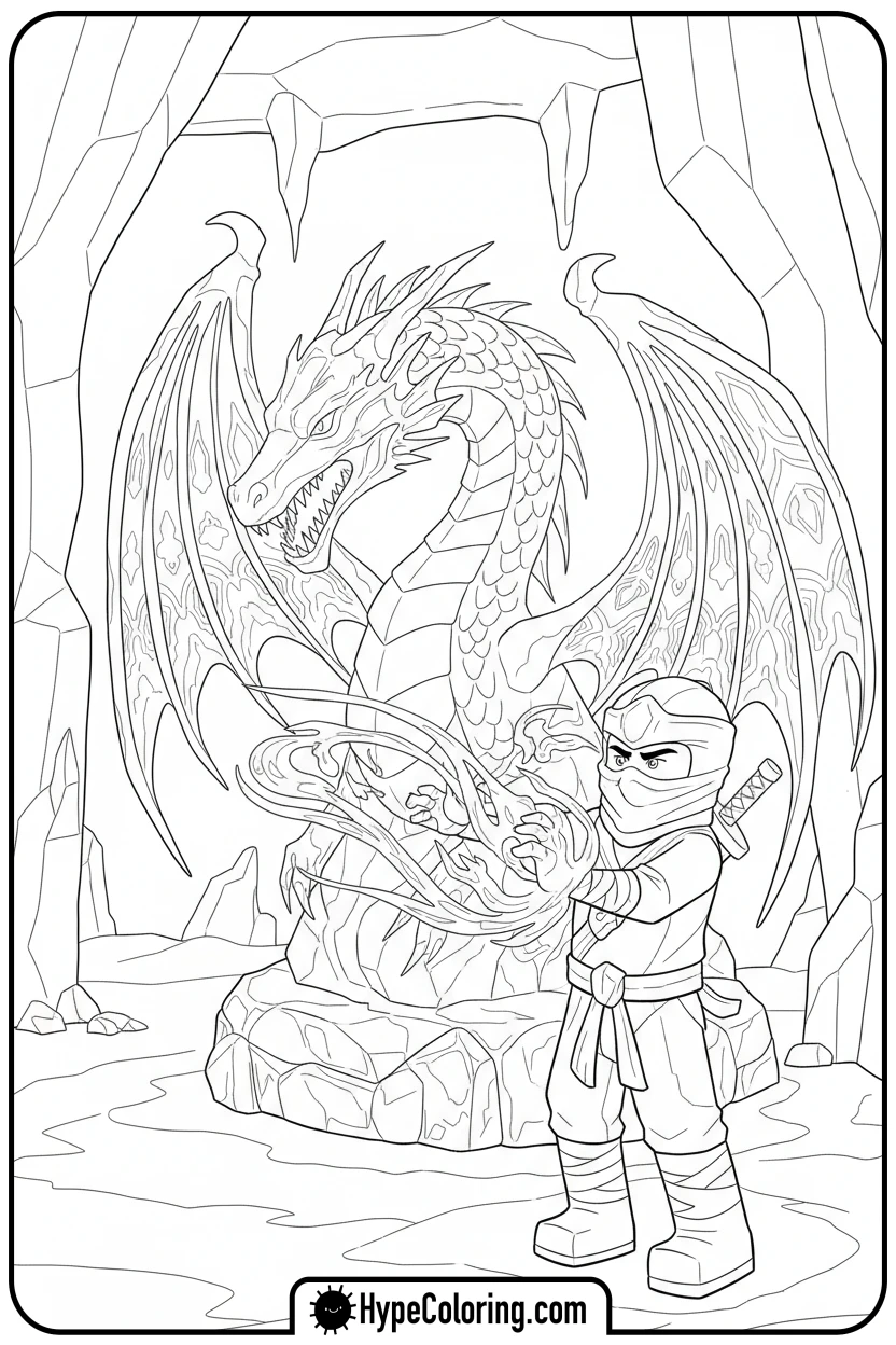 Click to download PDF zane-making-ice-sculpture - ninjago coloring pages