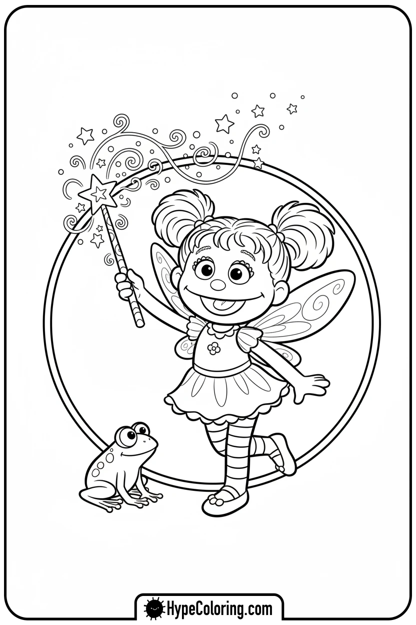 abby-cadabby-casting-spell - sesame street coloring pages