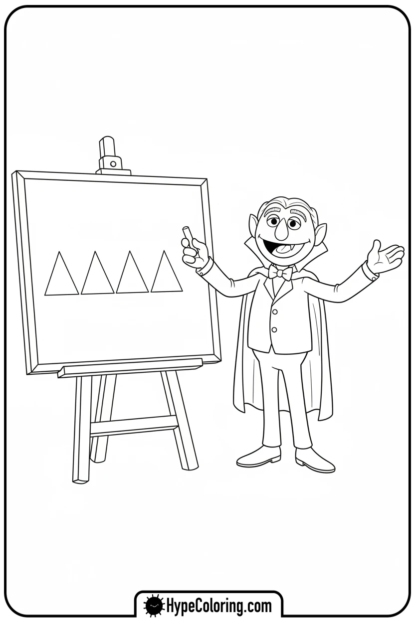 count-von-count-counting-shapes - sesame street coloring pages