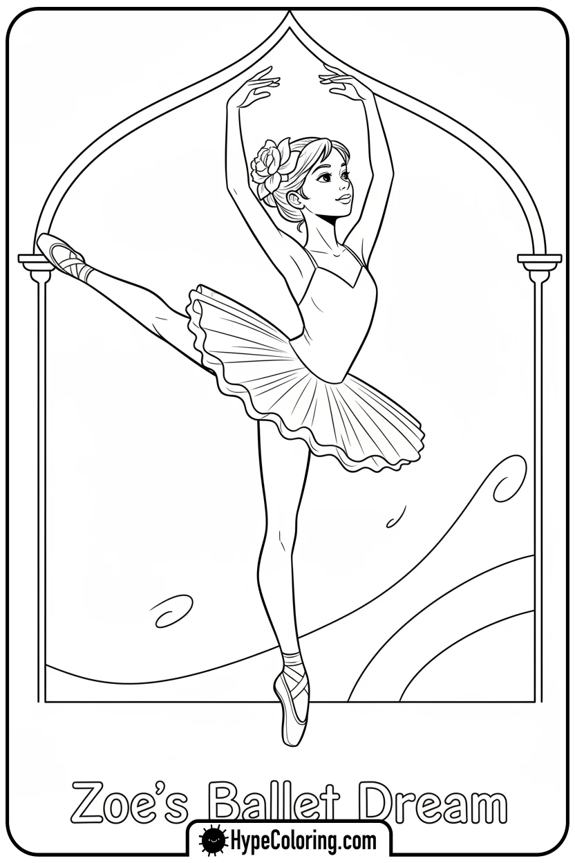 zoe-dancing-ballet - sesame street coloring pages