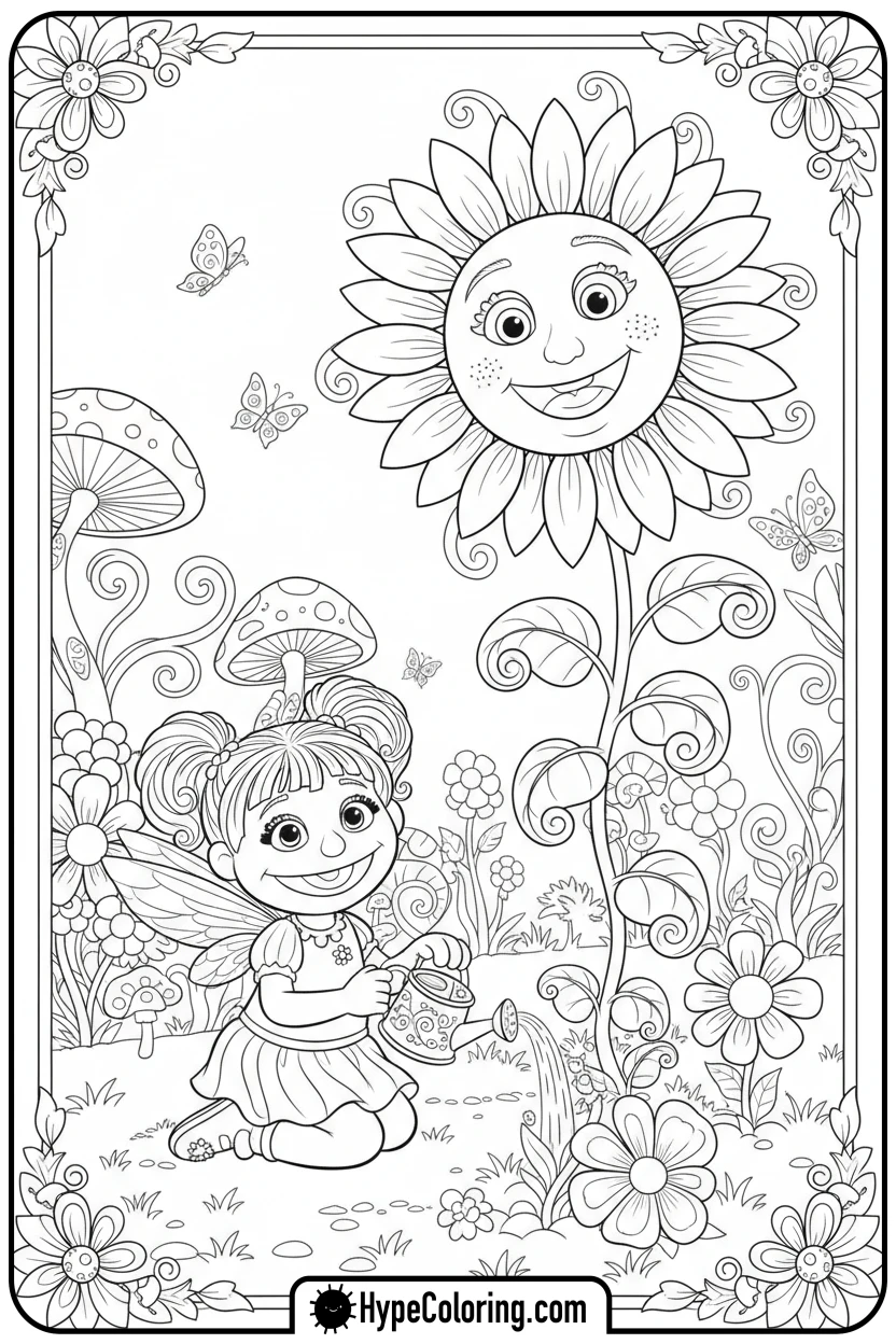 abby-in-garden - sesame street coloring pages