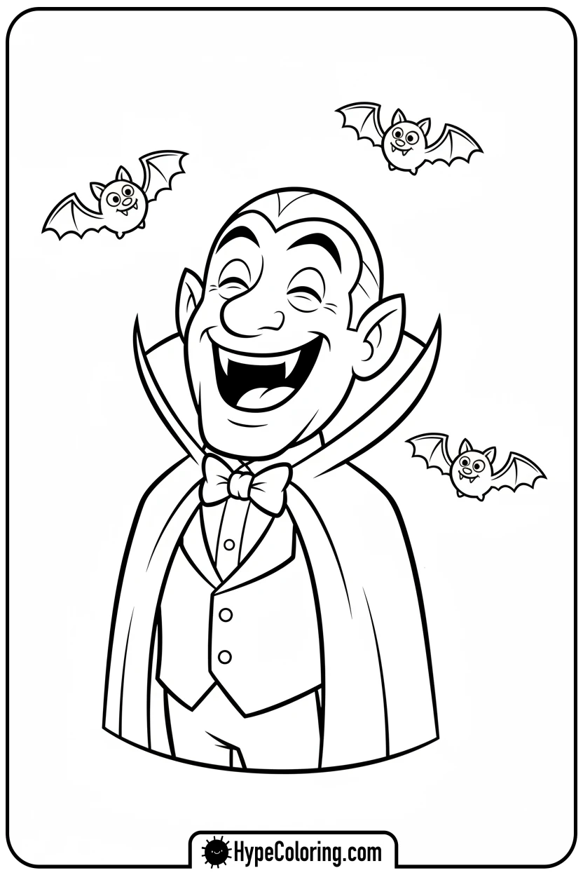 count-von-count-with-bats - sesame street coloring pages