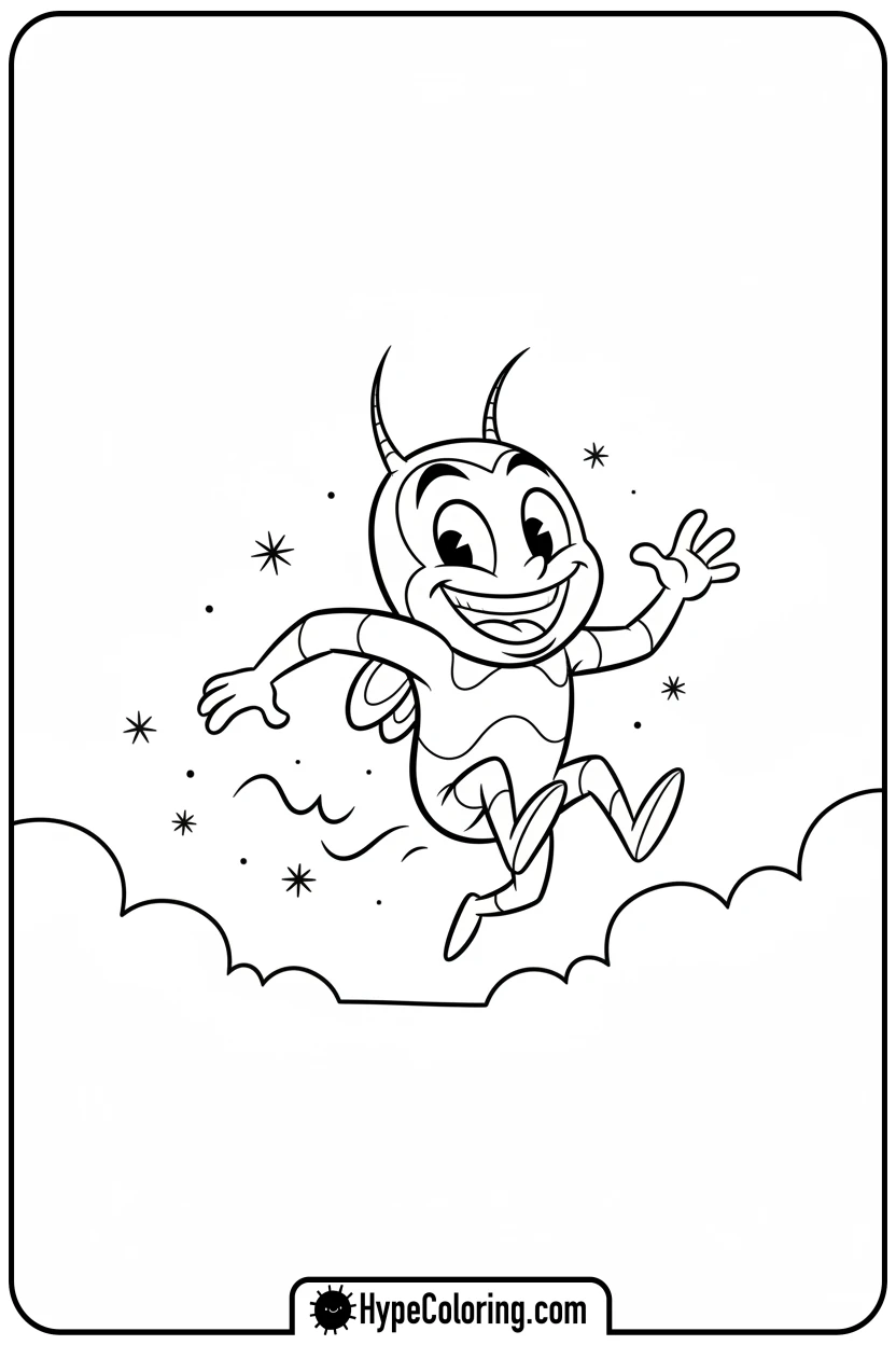 tick-bouncing-happily - brawl stars coloring pages