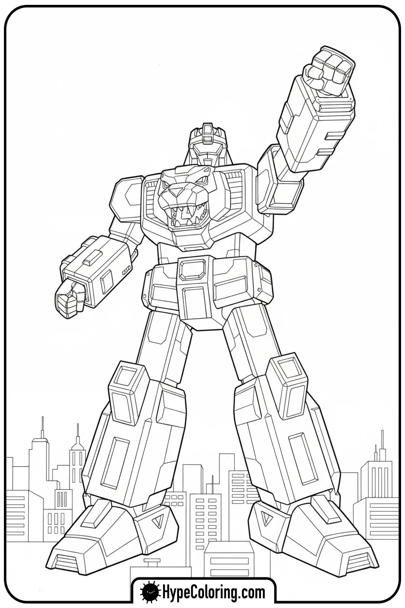 megazord-triumphant - power rangers coloring pages