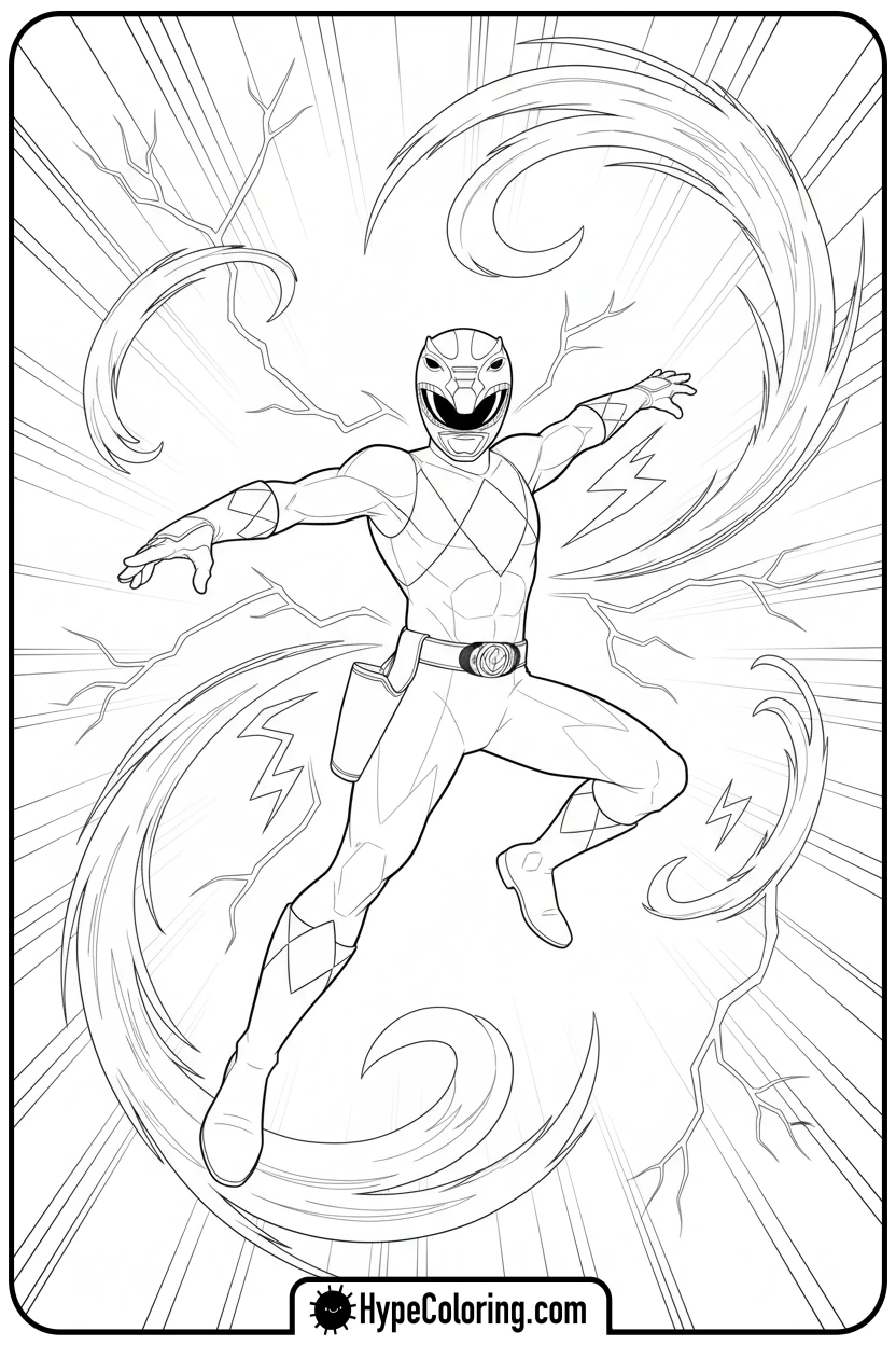 ranger-morphing-sequence - power rangers coloring pages