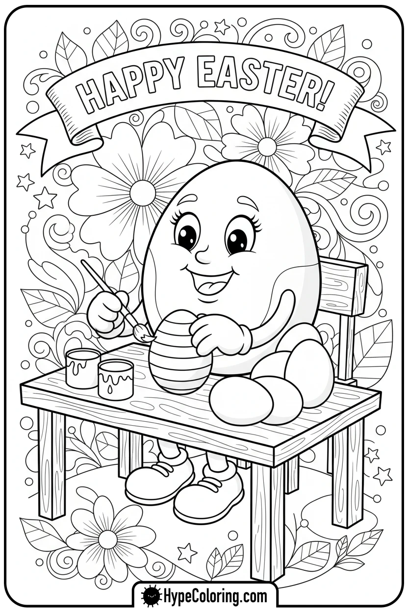 cheerful-easter-egg-painting-another-egg - easter egg coloring pages
