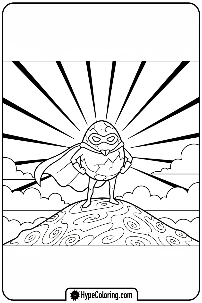 superhero-easter-egg - easter egg coloring pages