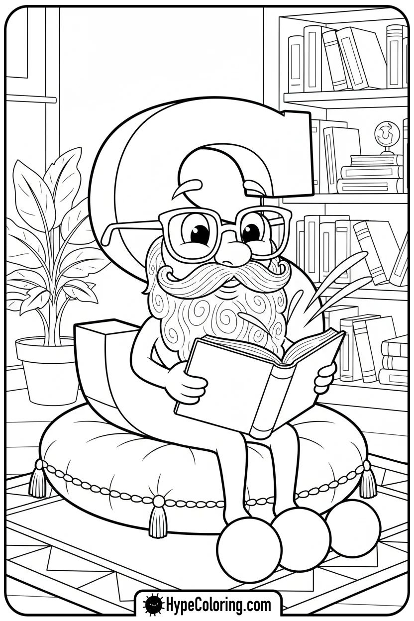 s-storyteller-reading-to-shapes - letter s coloring pages