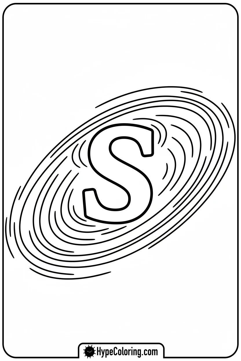 spinning-s-with-motion-lines - letter s coloring pages