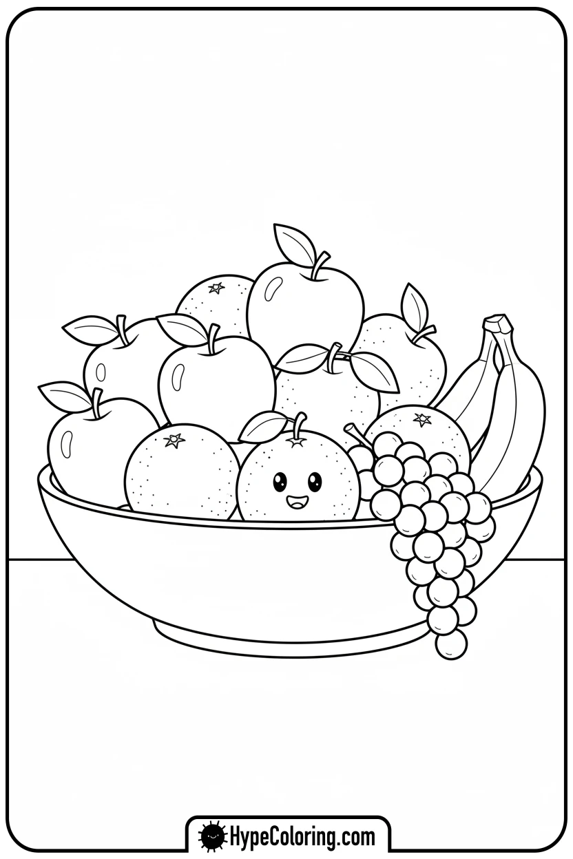 happy-fruit-bowl - get well soon coloring pages