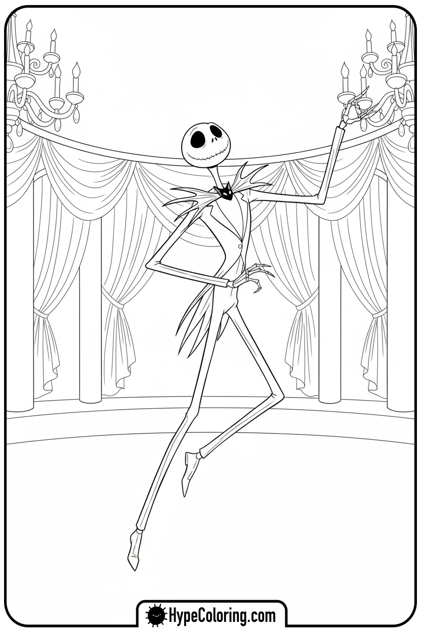 jack-dancing-gracefully - jack skeleton coloring pages