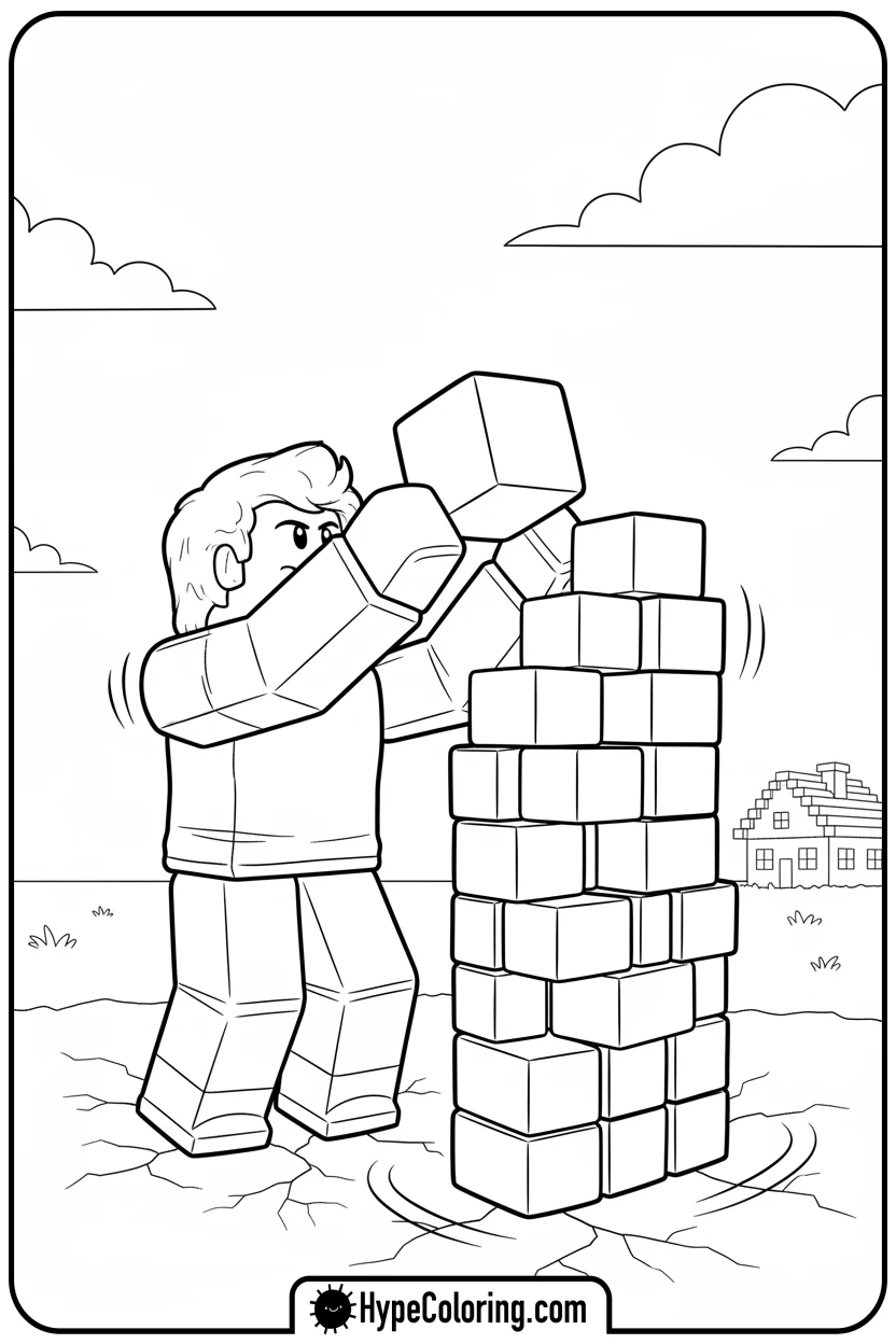 roblox-character-building-blocks - roblox coloring pages
