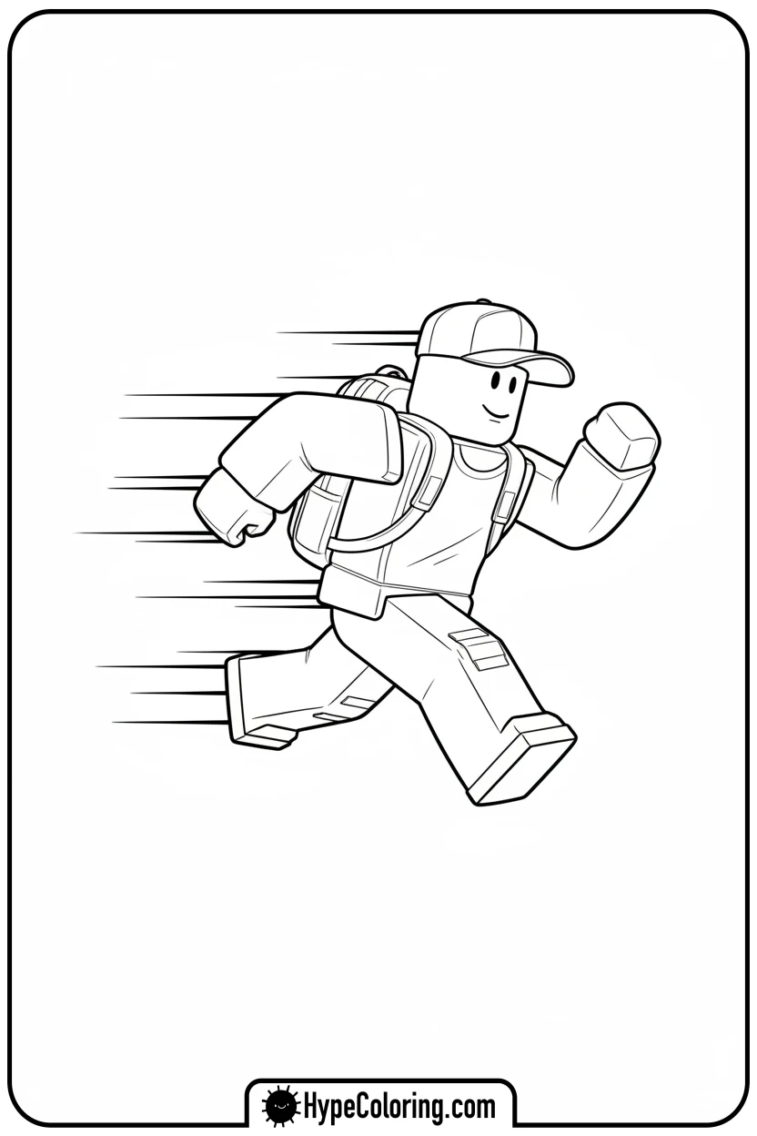 roblox-character-running-race - roblox coloring pages