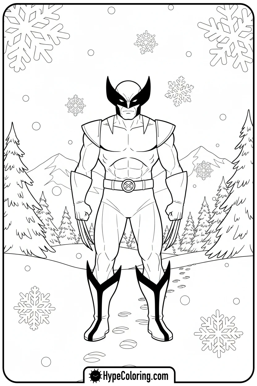 wolverine-in-the-snow - wolverine coloring pages