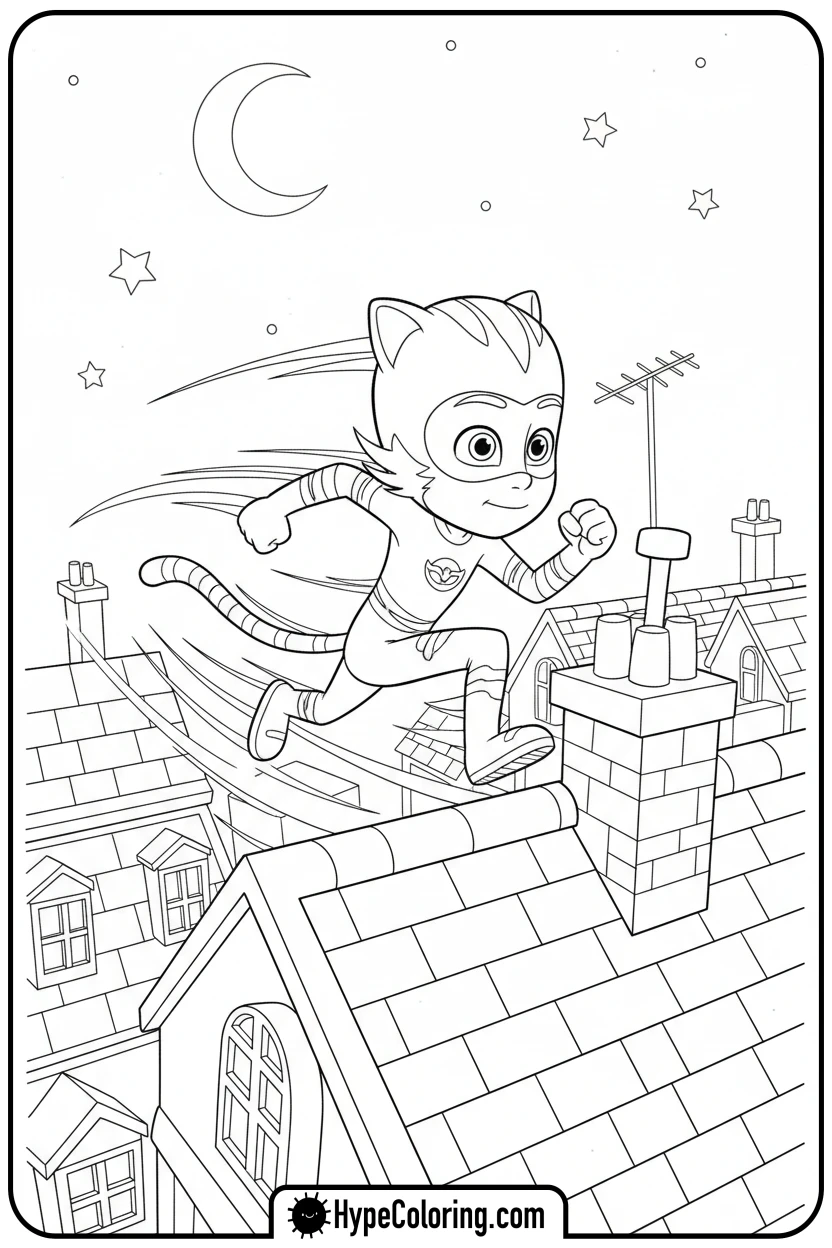 catboy-running-super-fast - coloring pages for pj masks