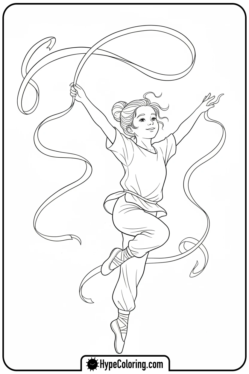 child-dancing-happily - coloring pages of people