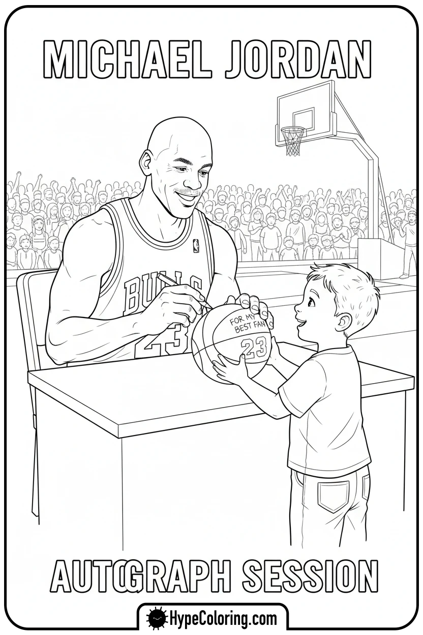 mj-signing-autograph-on-ball - michael jordan coloring pages