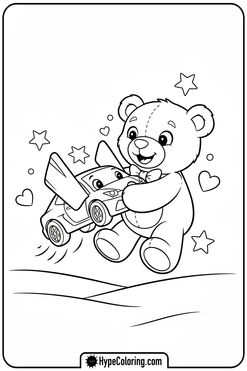 lambo-hugging-a-teddy-bear - lambo coloring pages