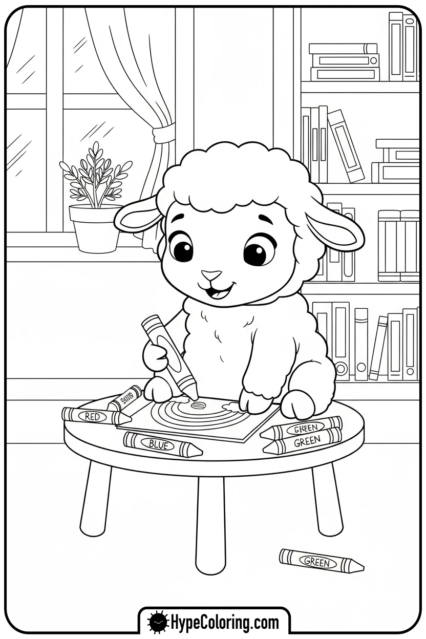 lambo-drawing-a-rainbow - lambo coloring pages
