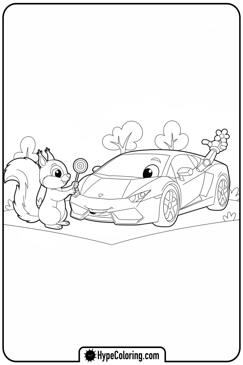 lambo-sharing-candy - lambo coloring pages