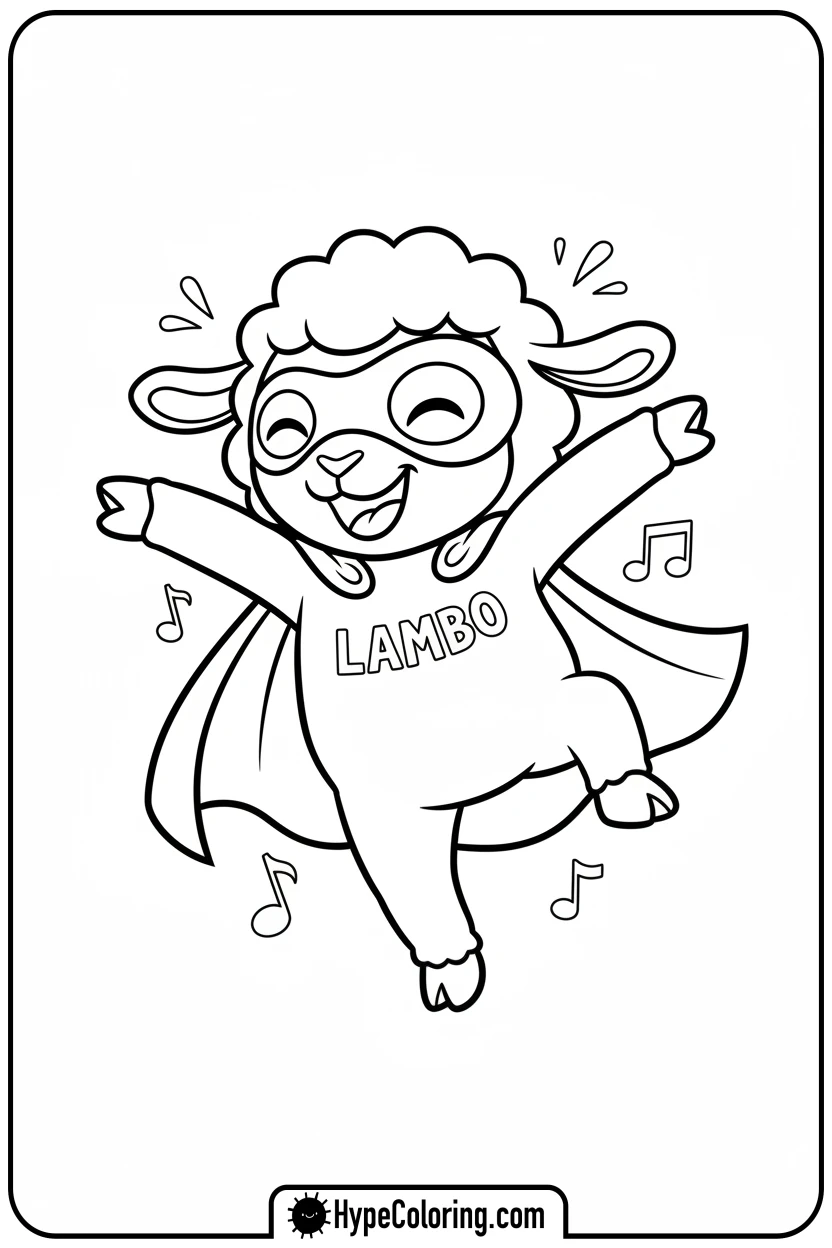 lambo-dancing-happily - lambo coloring pages