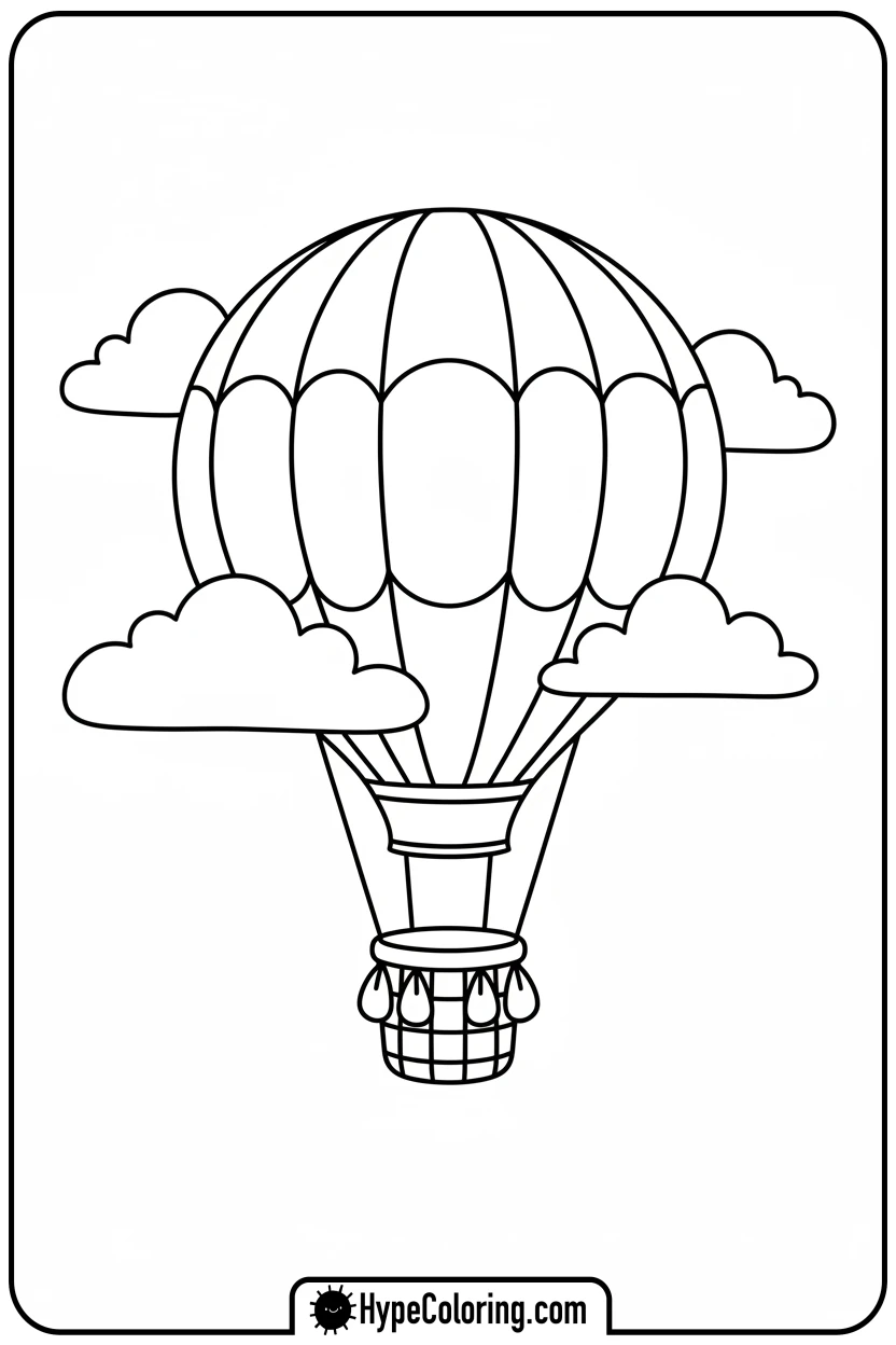 hot-air-balloon-ornament - ornament coloring pages