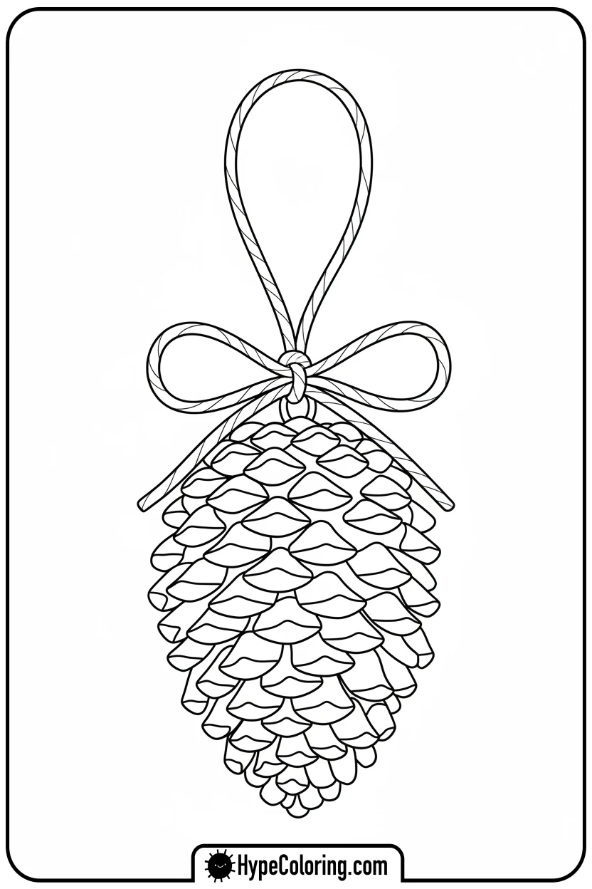 rustic-pinecone-ornament - ornament coloring pages