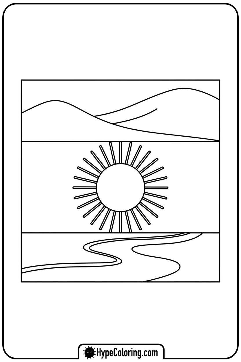 gabon-flag-as-a-nature-landscape - gabon flag coloring page