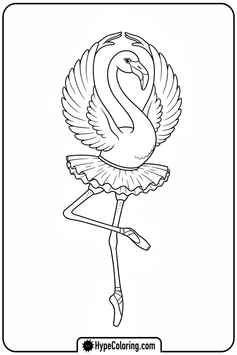 flamingo-ballet-dancer - flamingo coloring pages