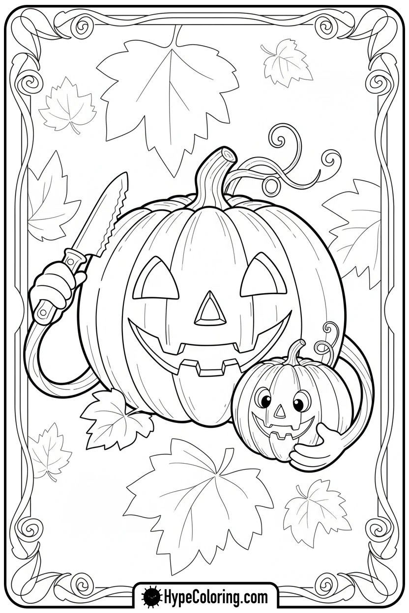 Click to download PDF jack-o-lantern-carving-pumpkin - jack o lantern coloring page