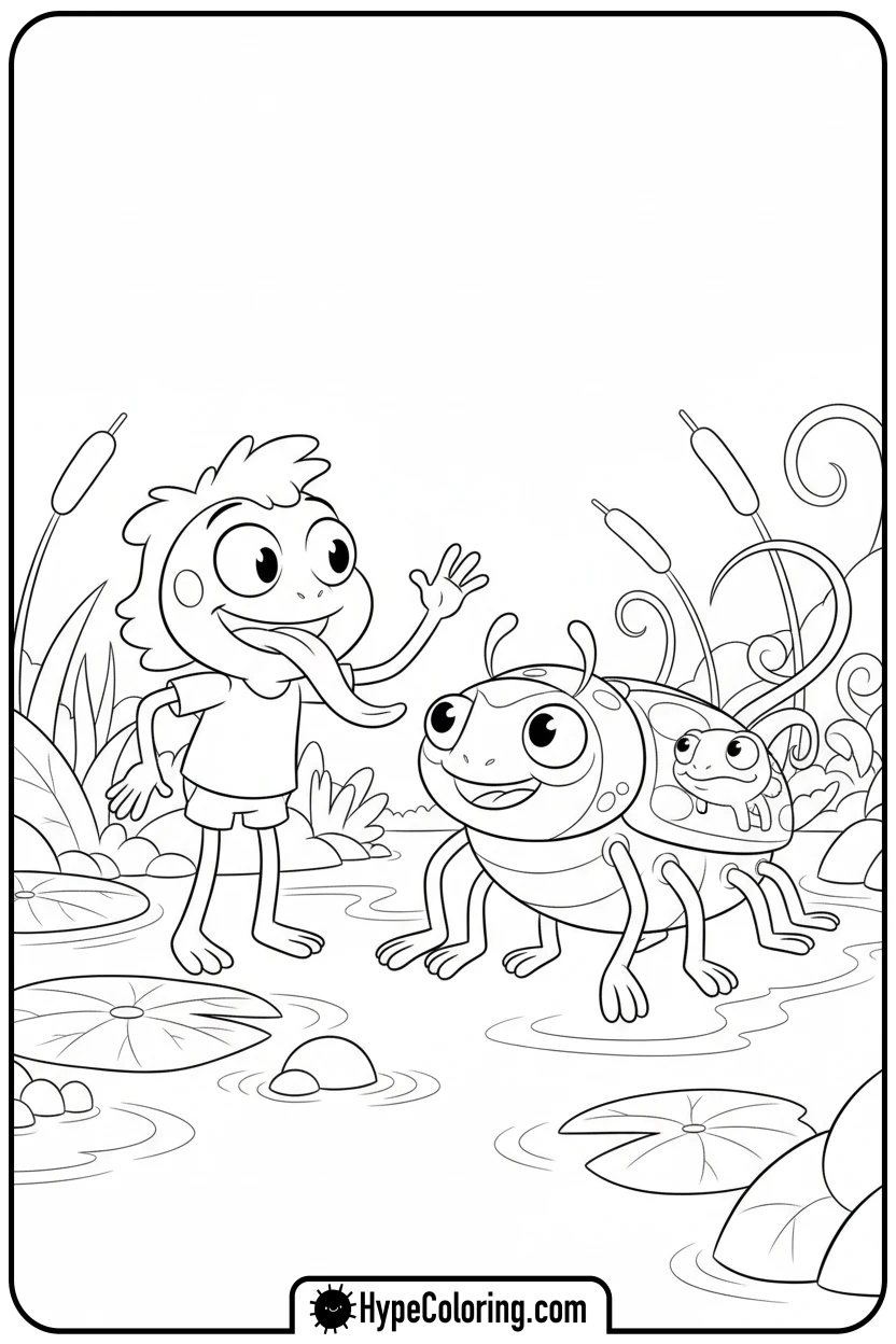 sprig-greeting-bug-friend - amphibia coloring pages sprig