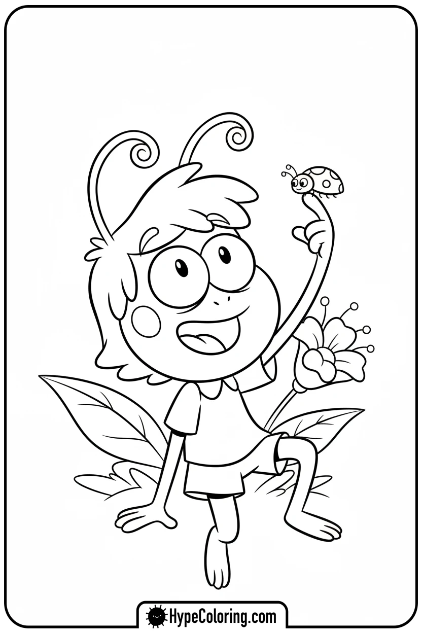 sprig-surprised-by-ladybug - amphibia coloring pages sprig