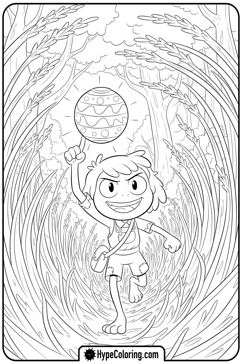 sprig-leading-with-lantern - amphibia coloring pages sprig
