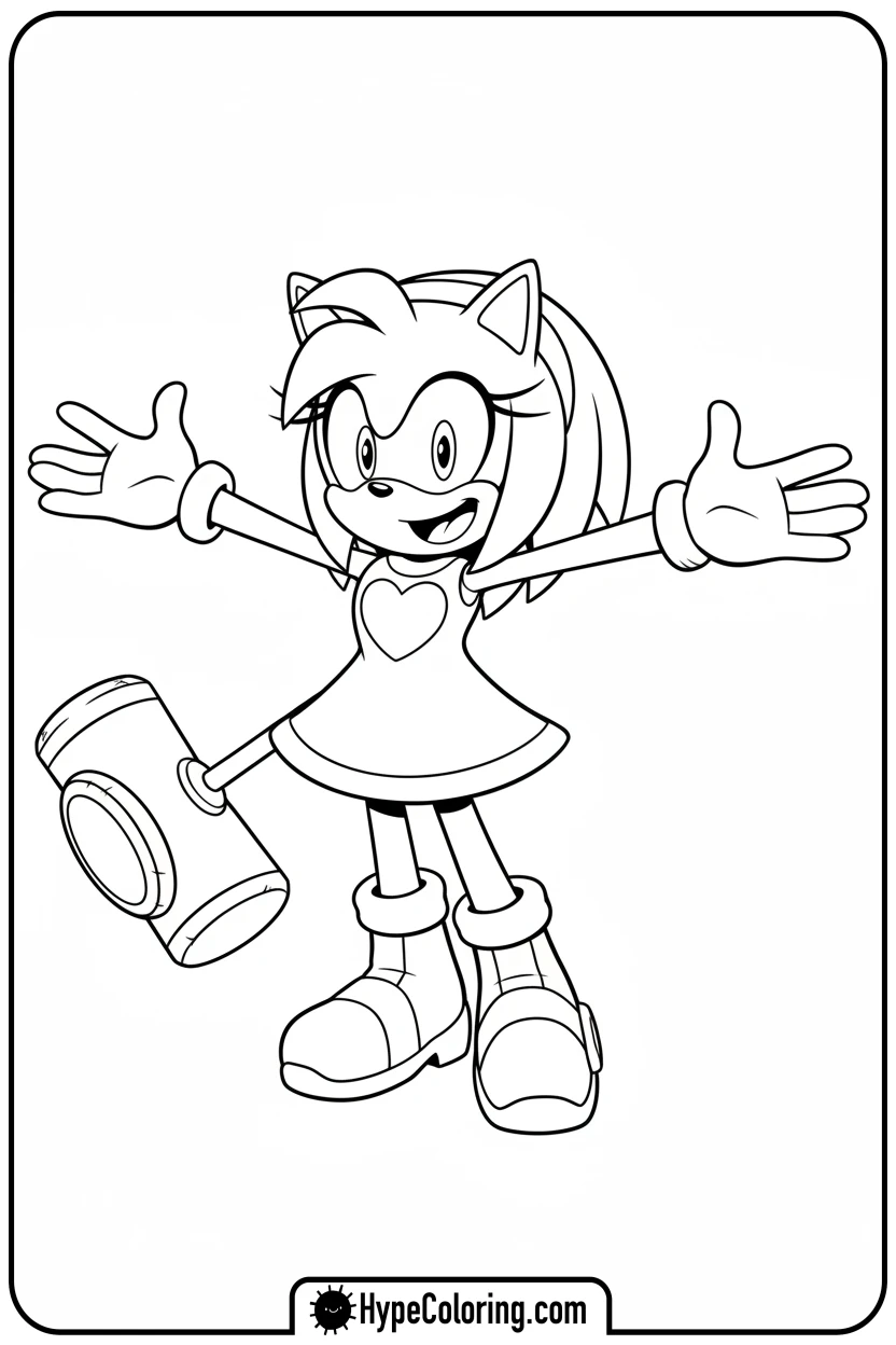 amy-greeting-with-open-arms - amy from sonic coloring pages