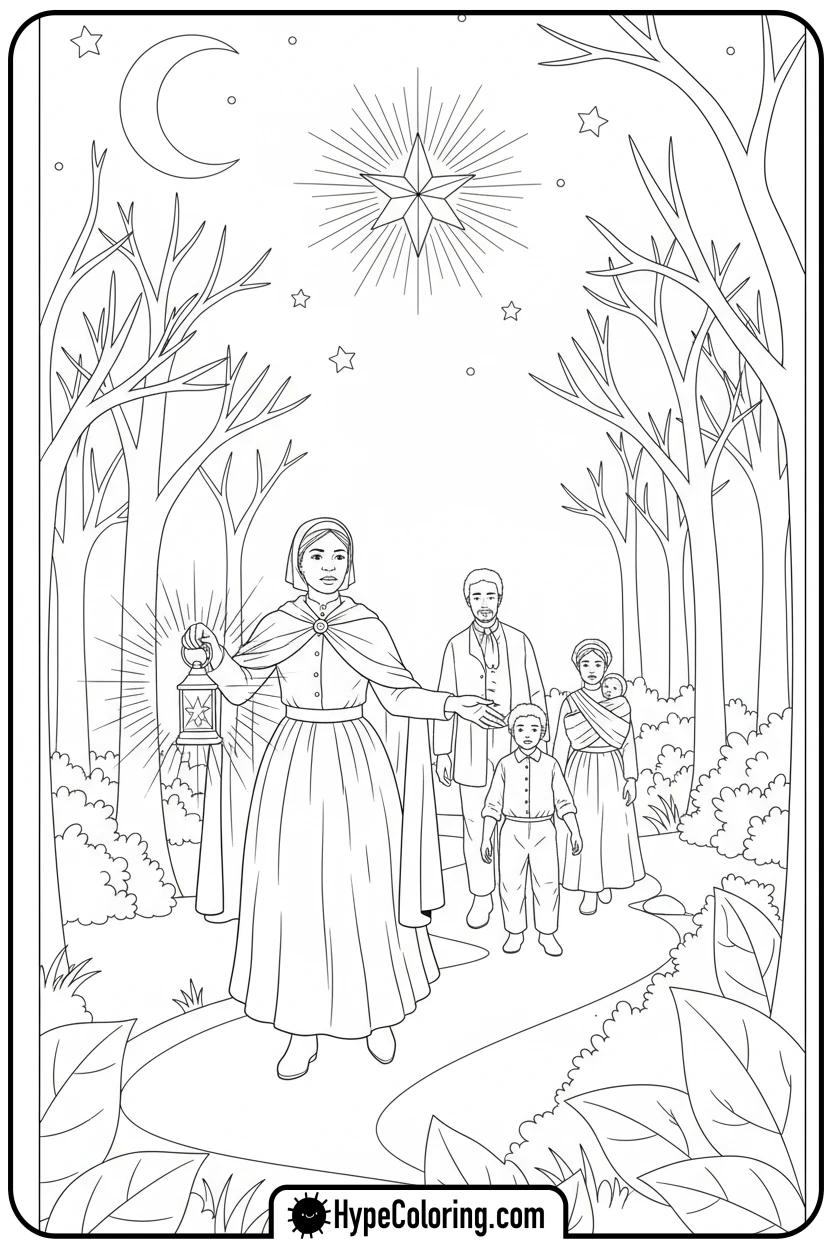 Click to download PDF harriet-tubman-leading-people - black history coloring pages