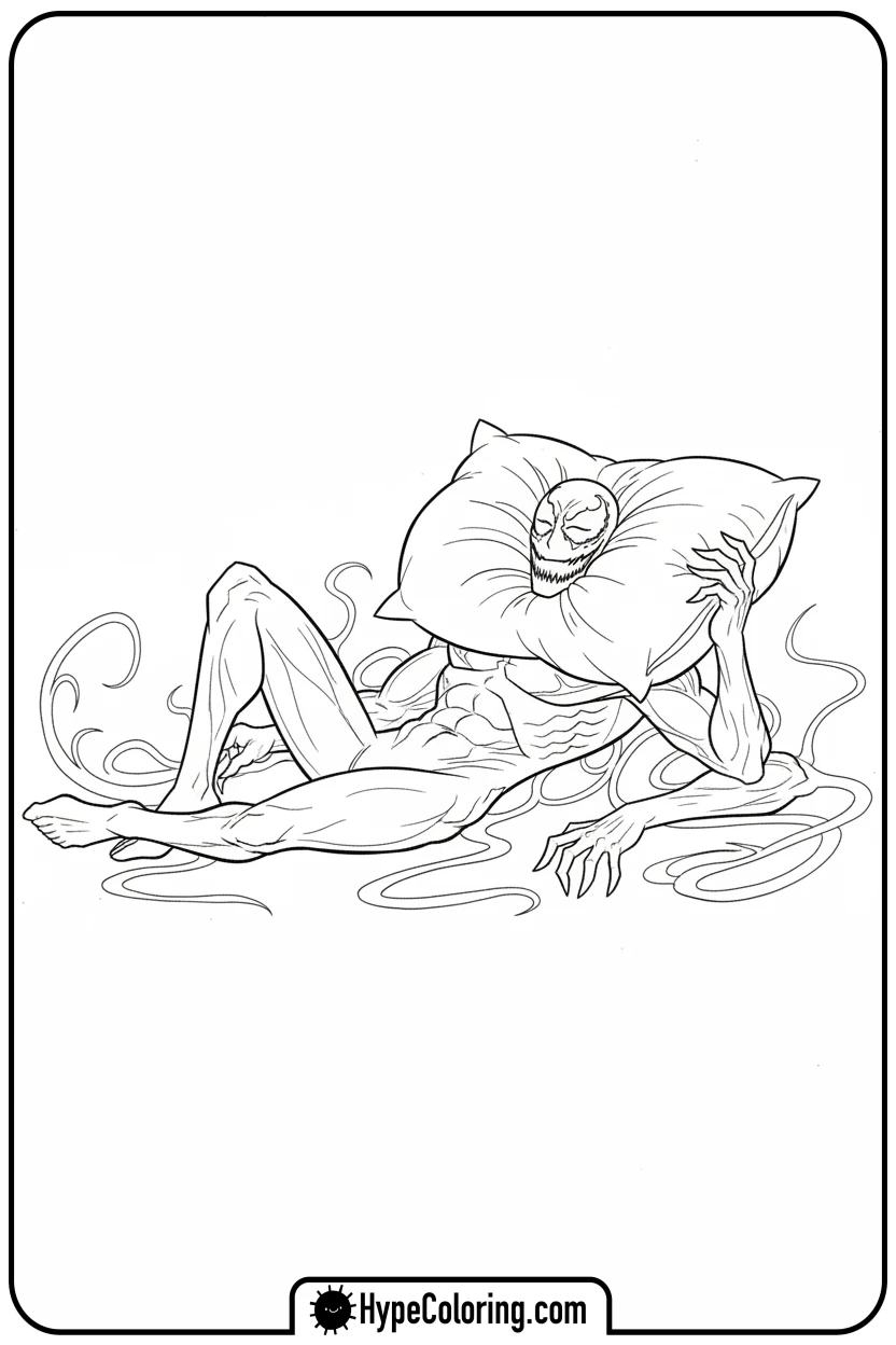 carnage-arm-as-pillow - carnage coloring pages