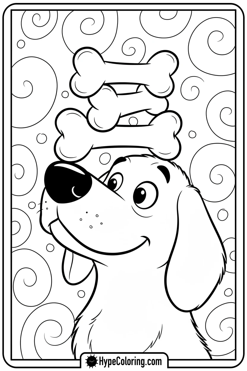 Click to download PDF clifford-balancing-bones - clifford the red dog coloring pages