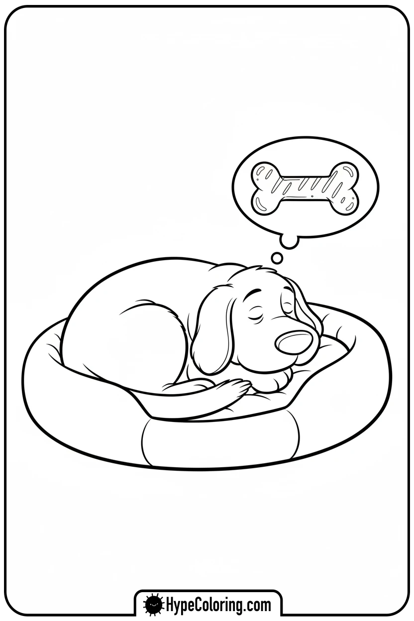 Click to download PDF clifford-sleeping-and-dreaming - clifford the red dog coloring pages
