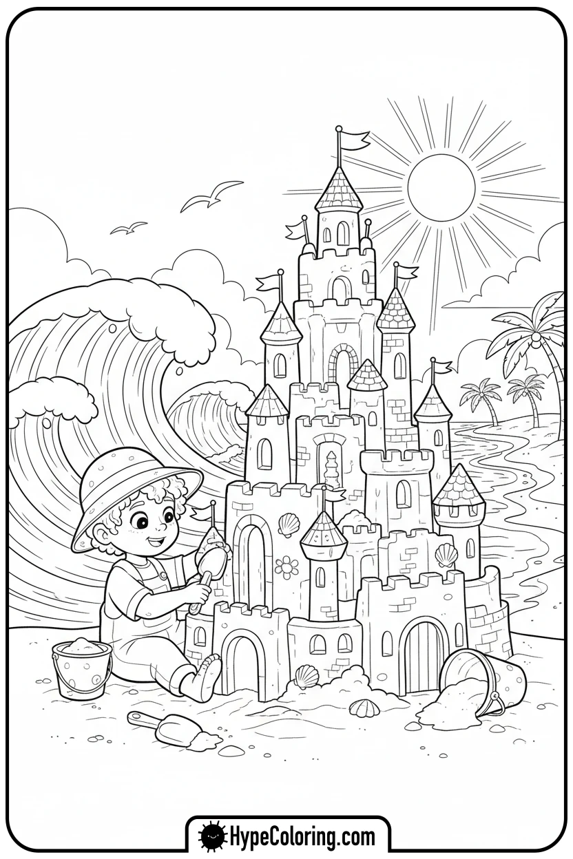 willt-building-sandcastle - winnie the pooh color pages