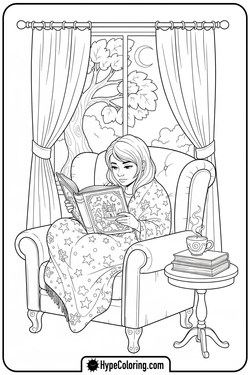 willt-reading-book - willt coloring page