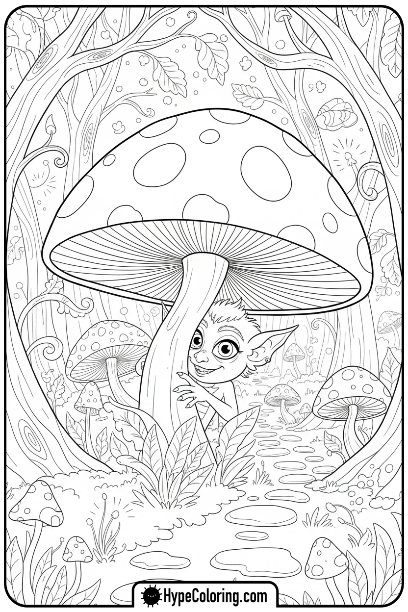 willt-behind-mushroom - winnie the pooh color pages