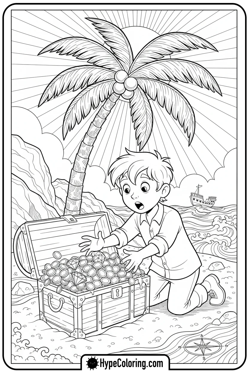 willt-finding-treasure - willt coloring page