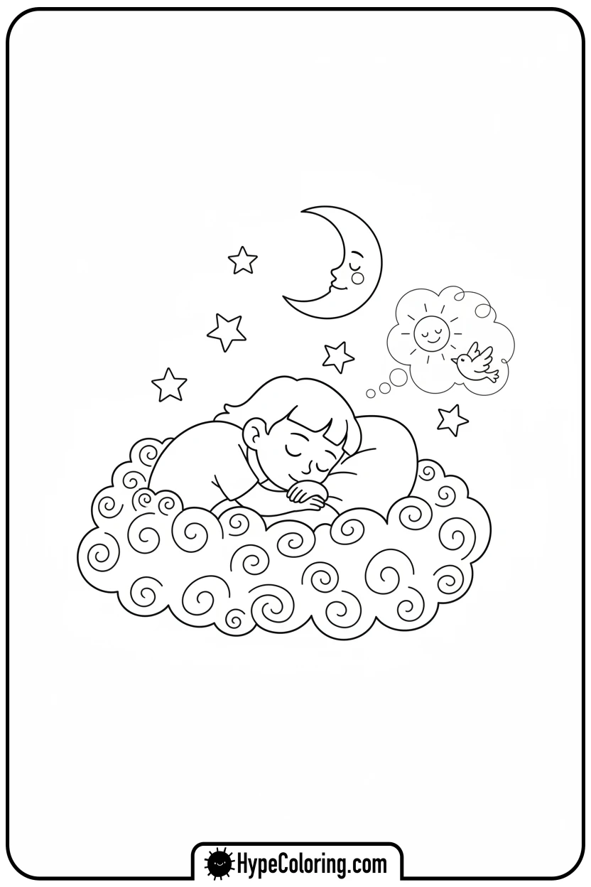 willt-sleeping-on-cloud - winnie the pooh color pages